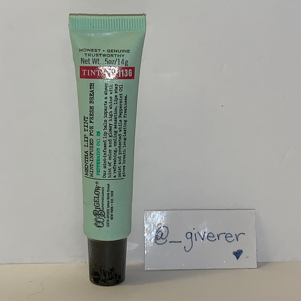 Mentha Lip Tint No 1136 Sealed C.O. Bigelow